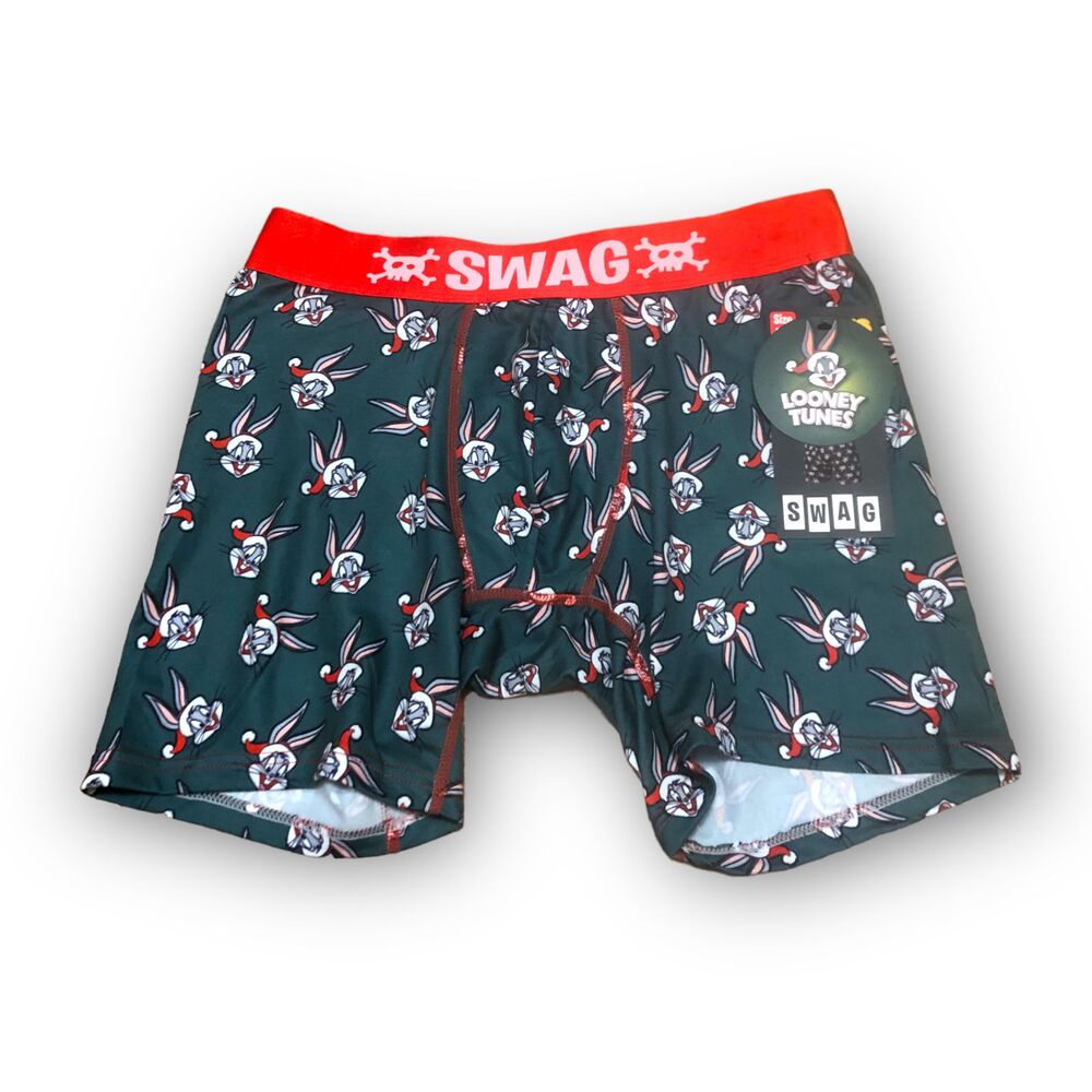 Swag Men's Looney Tunes "Bugs Bunny Santa" Boxer Brief - Med